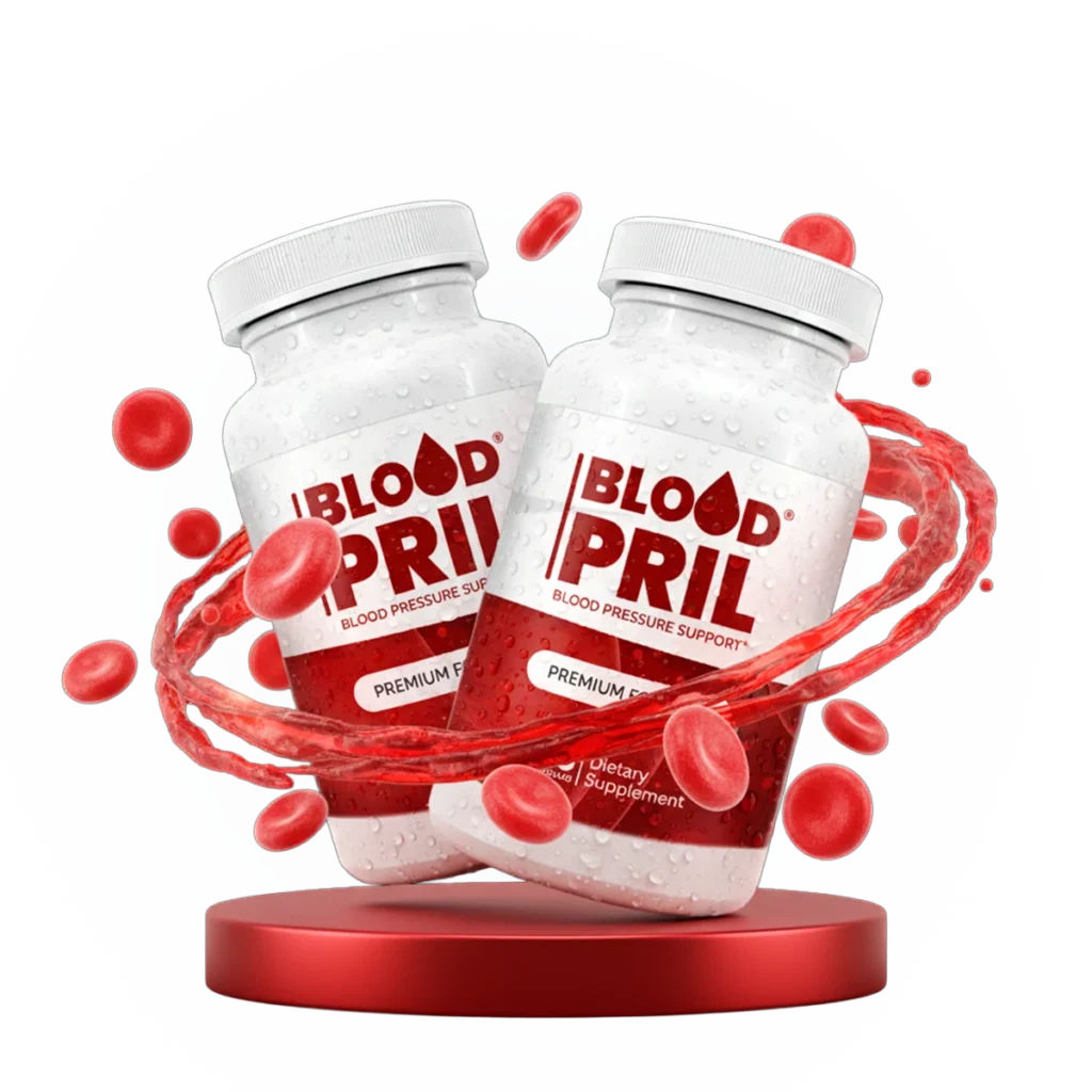 BloodPril capsule jar — botanical daily formula for pressure and heart support